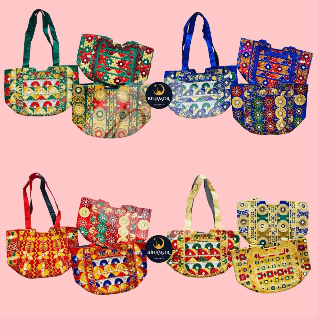Tas Jinjing | Totebag Pakistan Original  Bordir Uk. 30cmx20cm (KECIL)
