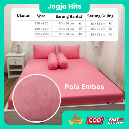 Sprei Polos Embos Uk 120 160 180 - Sprei Embos Uk 180 x 200 - Sprei Premium Embos