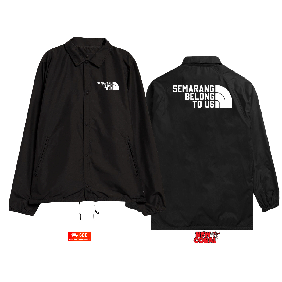 Jaket Coach Windbreakers SepakBola Fans PSIS Semarang Bahan Waterproof Kualitas Distro