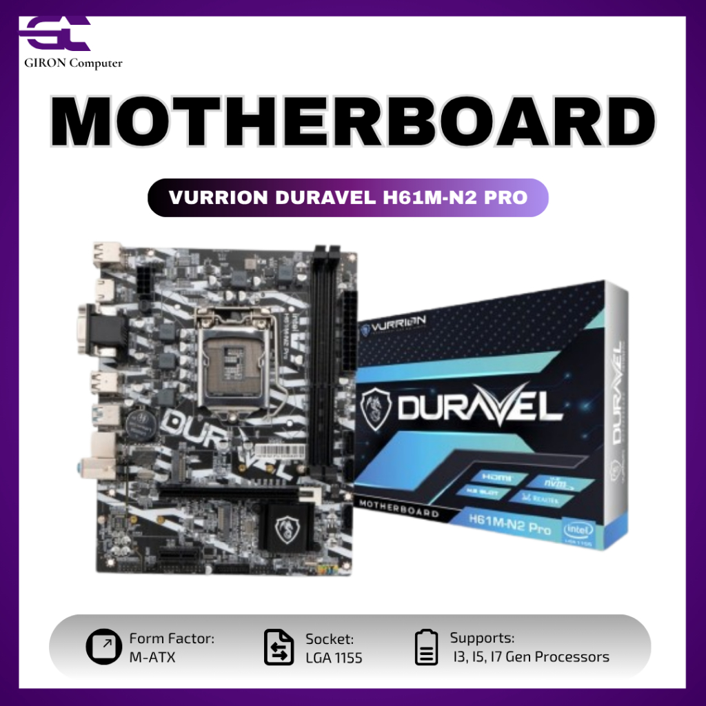 MOTHERBOARD VURRION DURAVEL H61M-N2 PRO