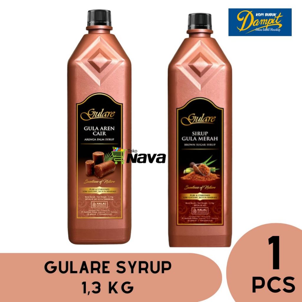 GULARE AREN CAIR 1,3 KG / GULARE PALM SUGAR / BROWN SUGAR SYRUP / GULARE
