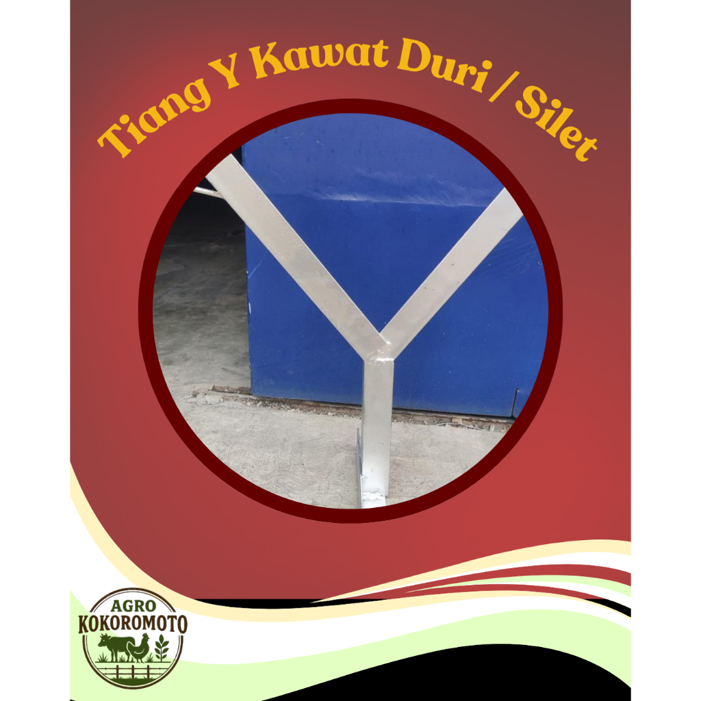 Tiang Y ( Galvanis) Kawat Silet / Kawat Duri - – Kokoh, Anti Karat & Tahan Lama untuk Pagar Kawat
