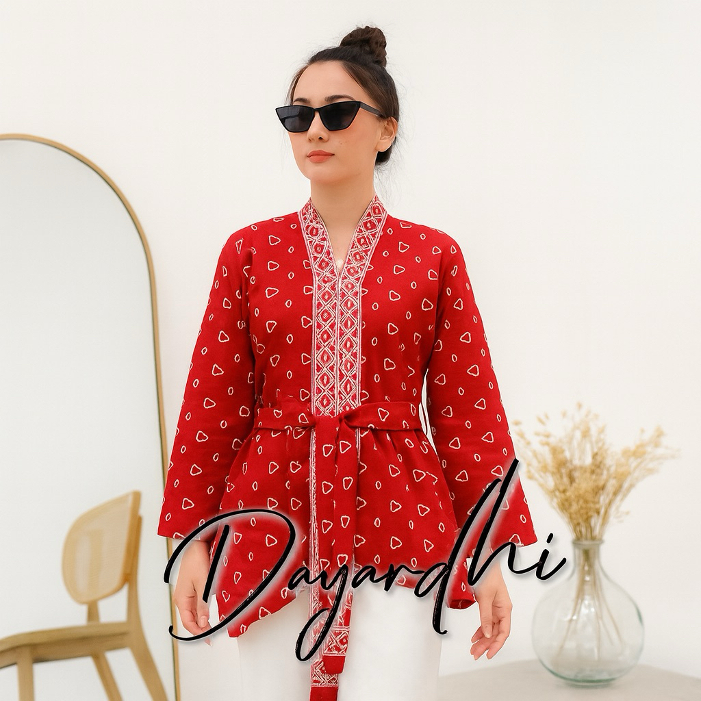Dayardhi Batik Modern Wanita Batik Obi Belt Jumputan Belt Kain Batik Wanita Kebaya Kartinian