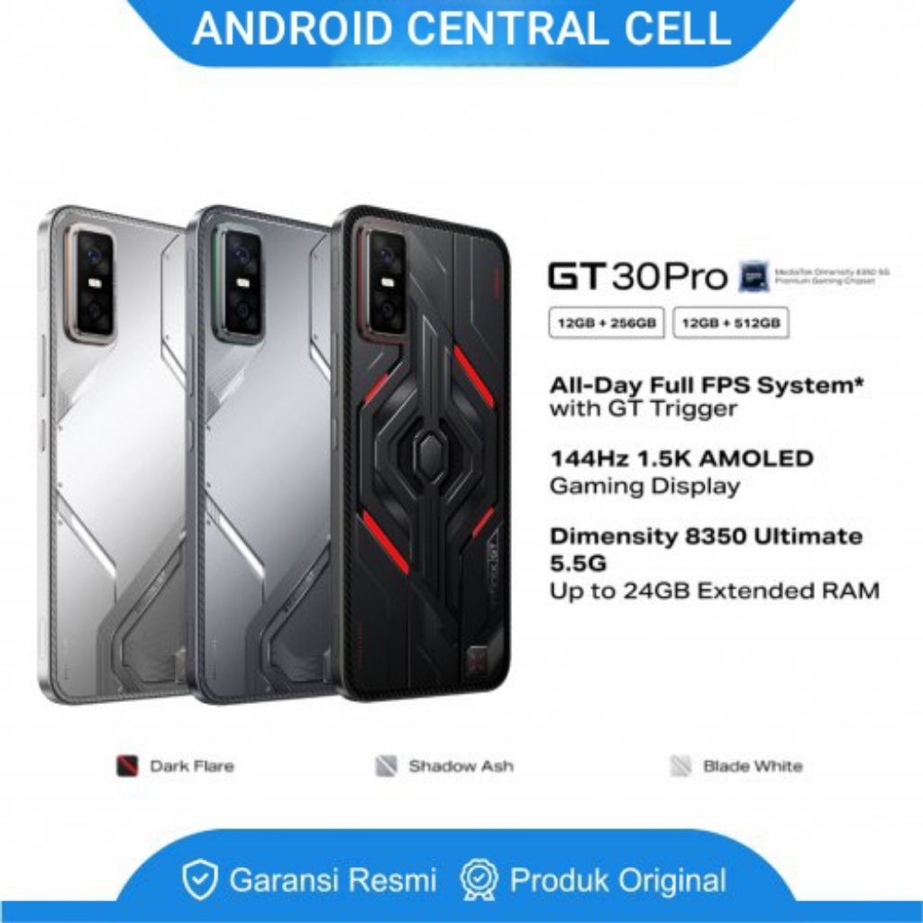 INFINIX GT30 PRO 4G | Gaming Monster | RAM 8GB+8GB/256GB | Helio G99 | Desain Cyber