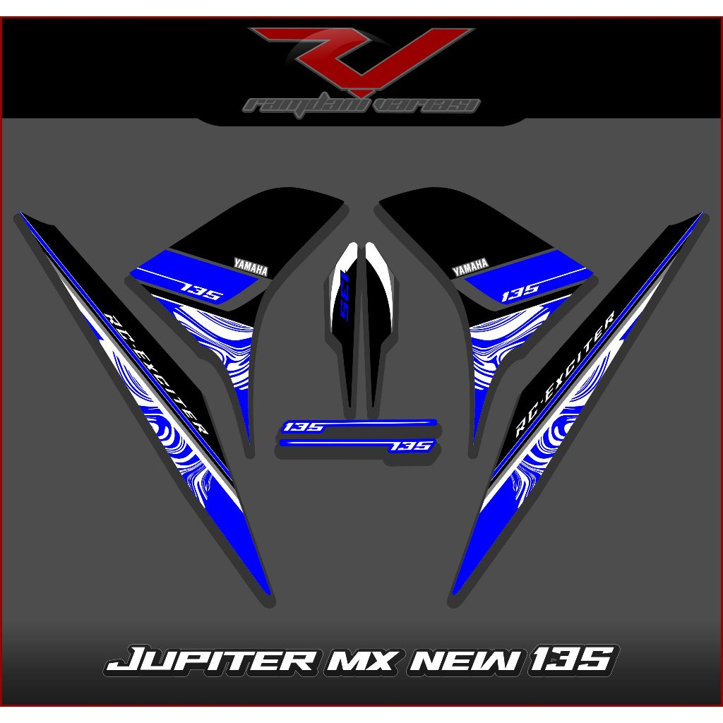 STRIPING JUPITER MX NEW/STIKER VARIASI MX 135/STRIPING MOTOR MX NEW 135 MOTIP GP RC KEREN