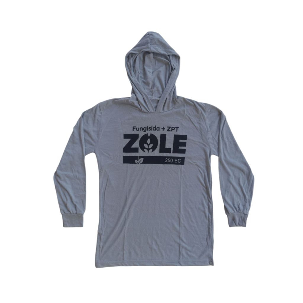 Kaos Pertanian Zole Abu-abu Bertudung