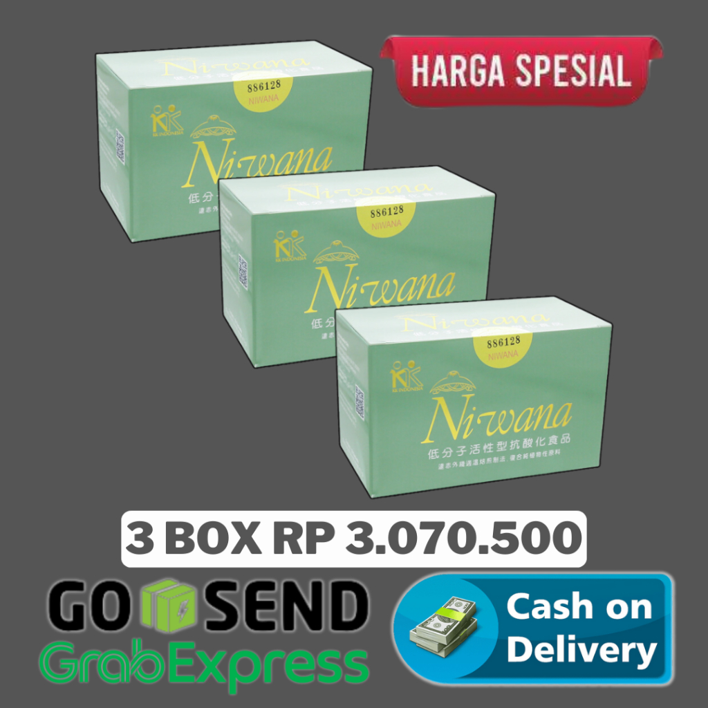 Paket Promo Niwana SOD Antioksidan Radikal Bebas SGF 150 tabs KK Indonesia