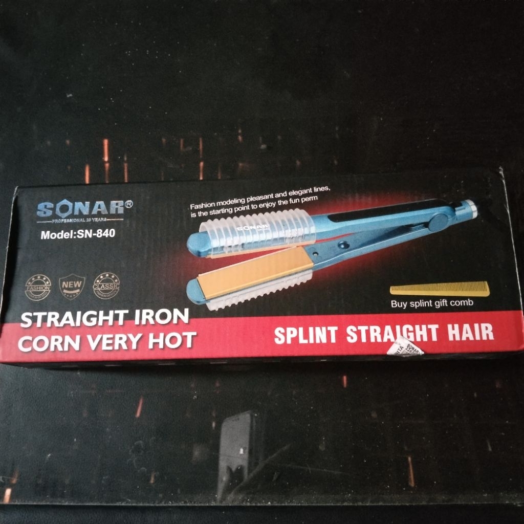 Catokan Rambut Sonar Straight Iron Model SN-840