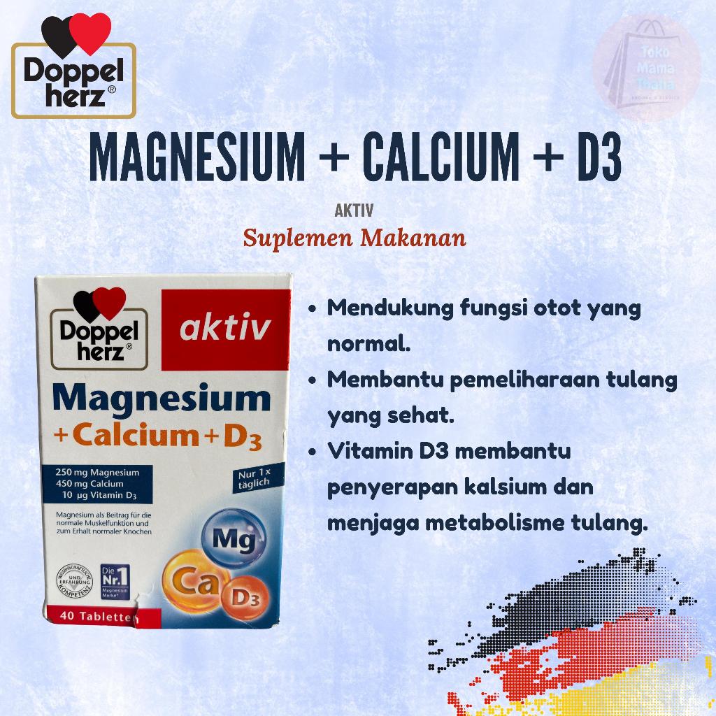 MAGNESIUM + CALCIUM + D3 / Dukung Metabolisme Tulang dan Otot / 100% Original