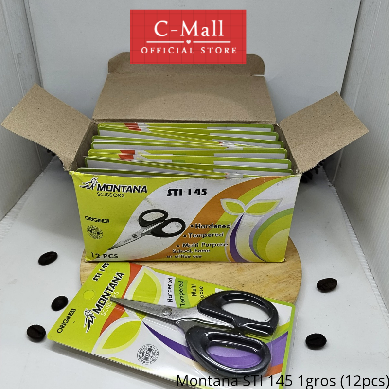 C-MALL Gunting Montana STI-145 Kecil / 1 lusin 12 Pcs Ready Stock