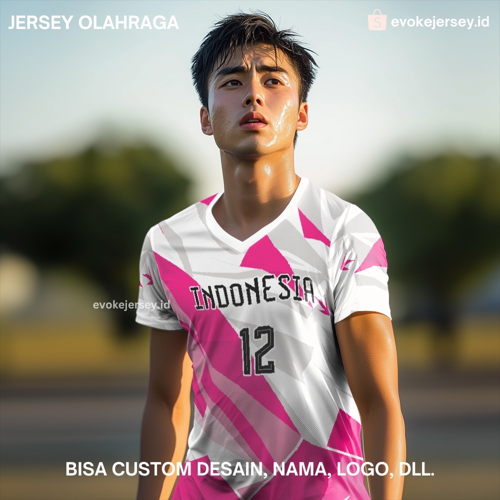 Kaos Jersey Basket Putih Pink Abu Motif Abstrak 153 - Jersey Olahraga Custom