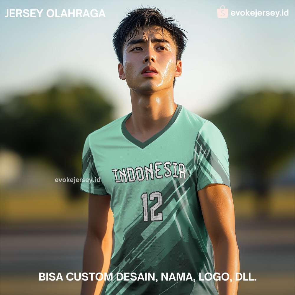 Kaos Jersey Basket Hijau Motif Abstrak 155 - Jersey Olahraga Custom