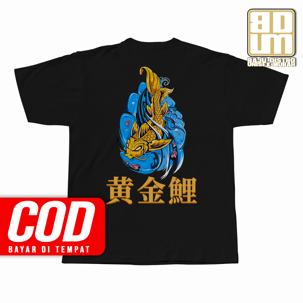 Kaos Anime GOLDEN KOI Tshirt Unisex Wibu Jepang Murah