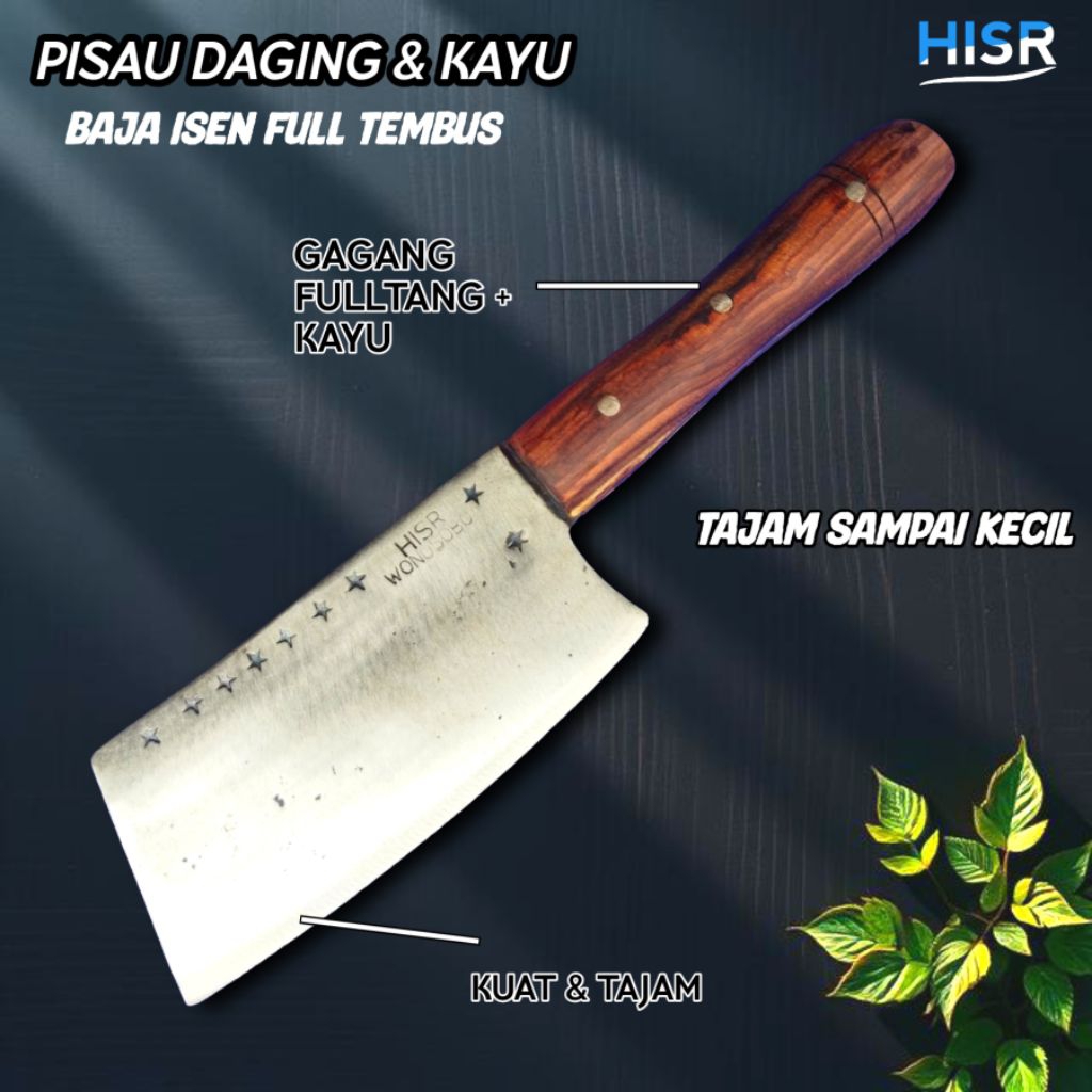 Pisau daging pisau multifungsi baja isen berkualitas gagang fulltang
