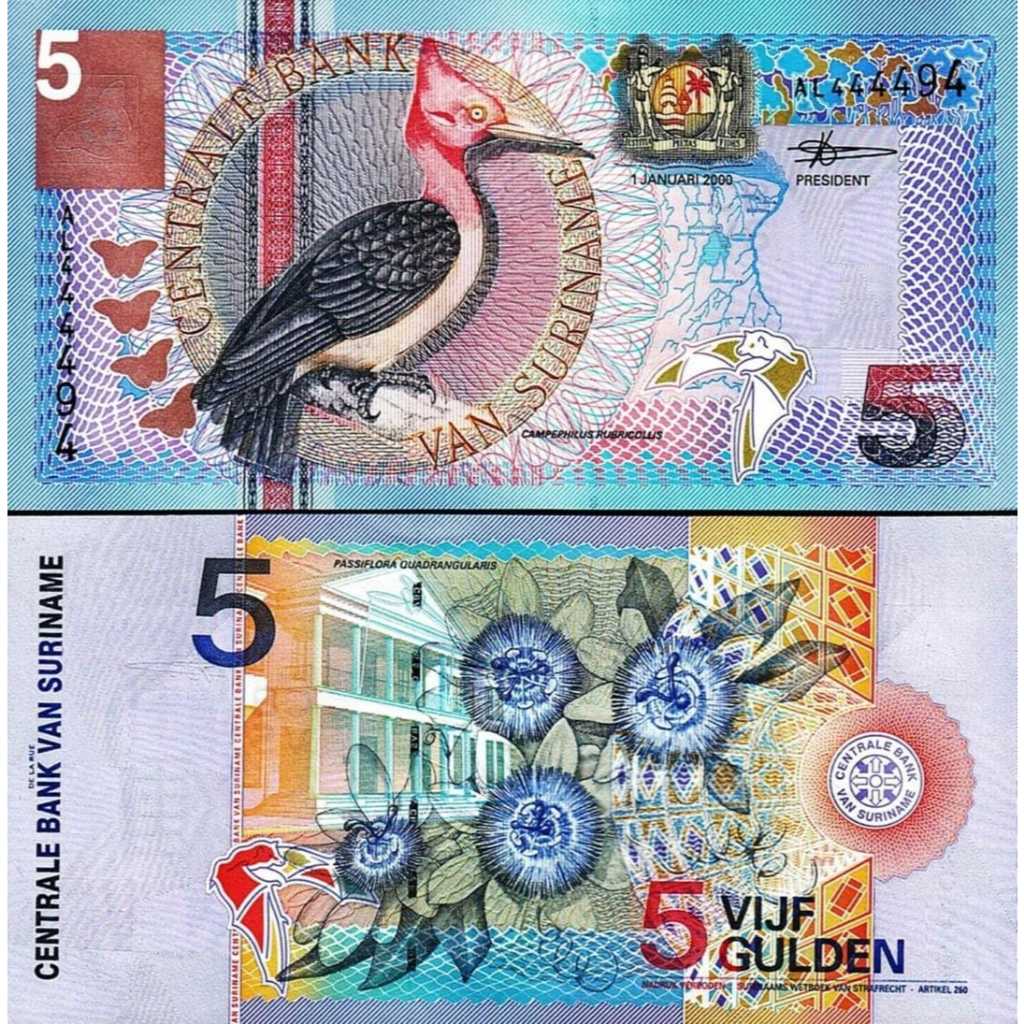 Suriname 5 Gulden UNC-Original 100%