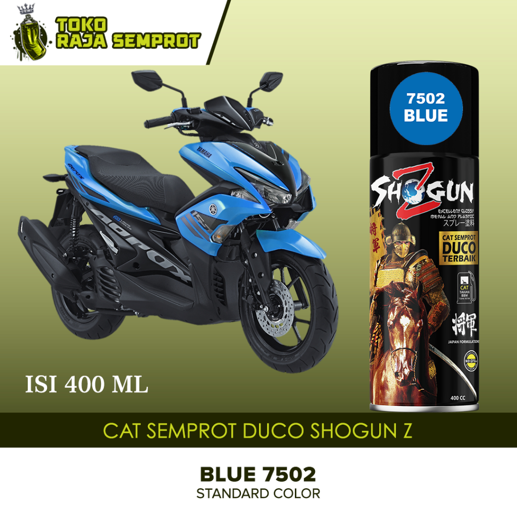 Cat Pilok Semprot Motor Pilox Warna Biru Standar Shogun Z Paint Duco Blue 7502