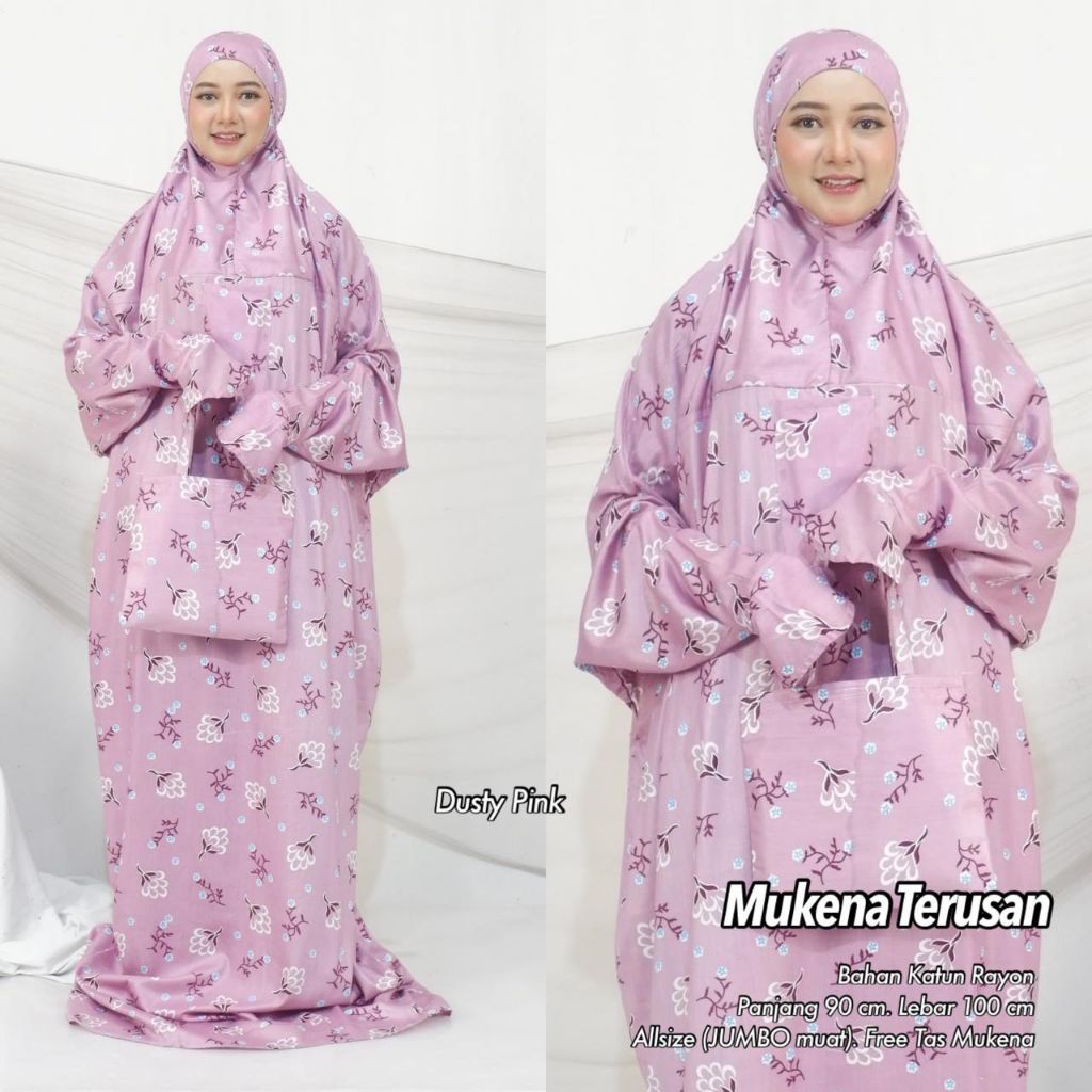 MUKENA TERUSAN KATUN RAYON / MUKENA KATUN DEWASA