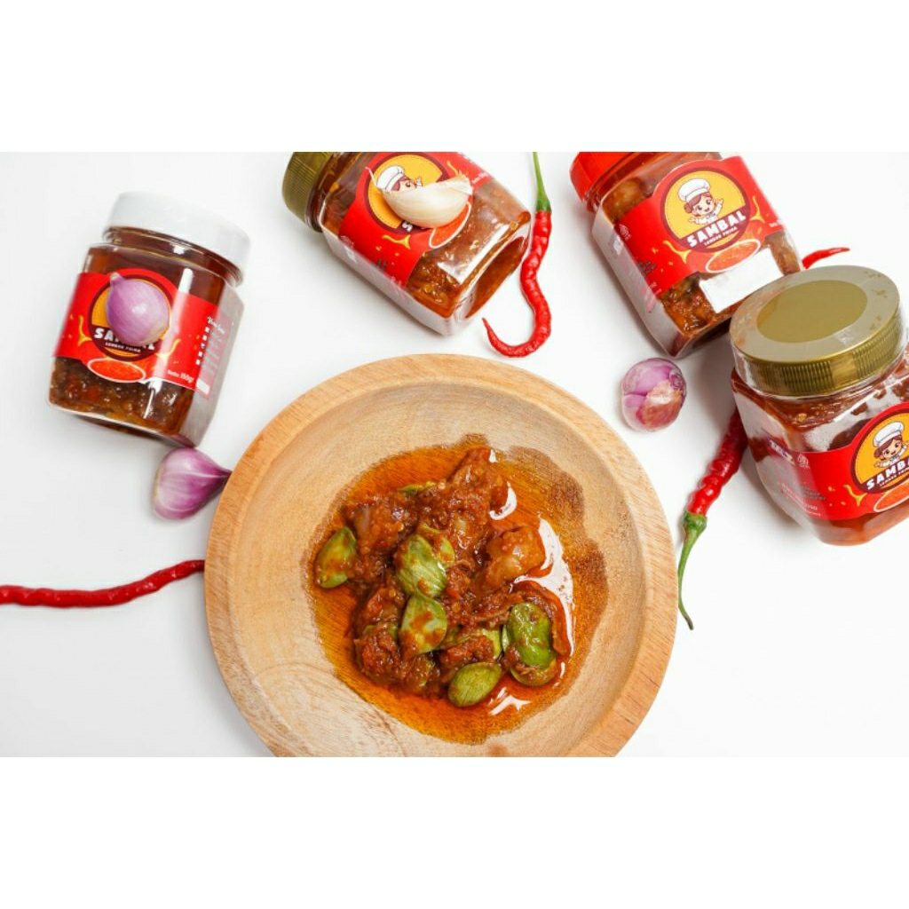Sambal Cumi Pete Pedas Gurih Botol Isi Bersih 150 Gr - Sambal Lauk
