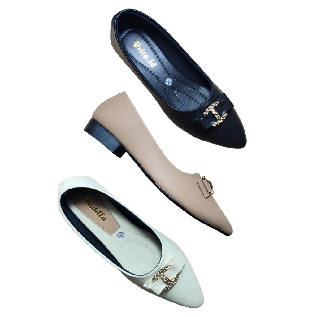 Sepatu Wanita Flatshoes / Sepatu Flat Shoes Pansus Wanita Polos Terbaru