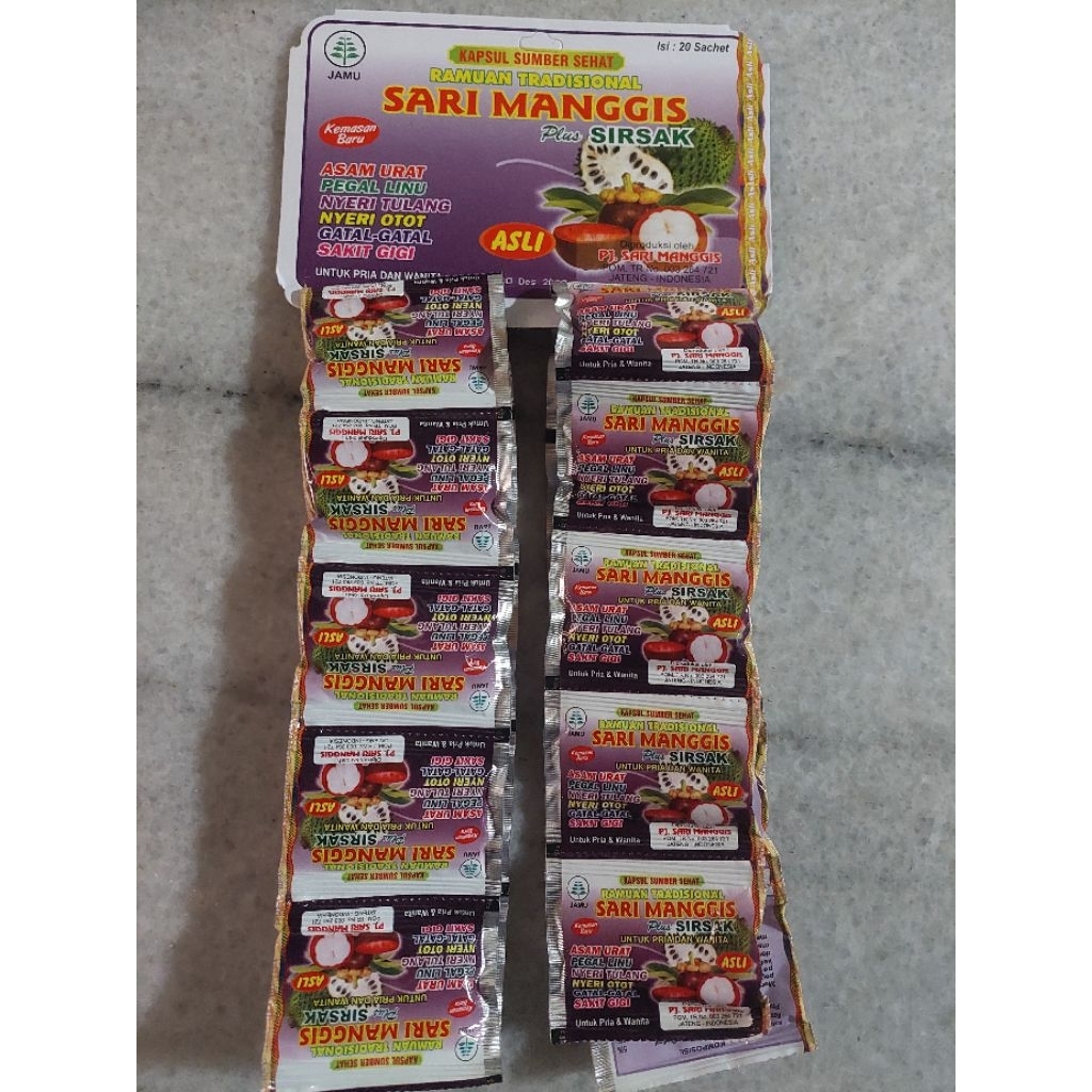 Sari manggis nyeri otot asam urat