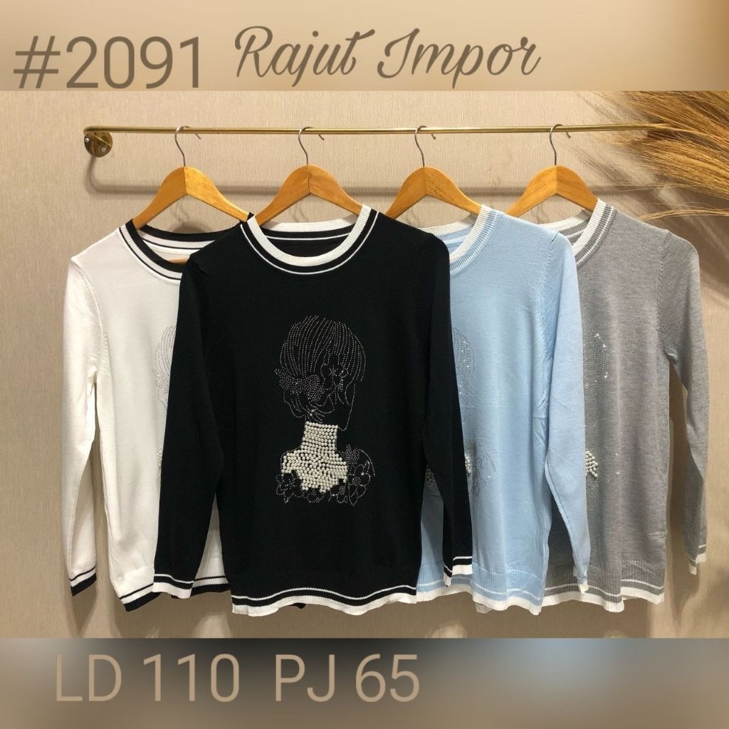 [NEW] blouse rajut premium / blus rajut jumbo / knit import