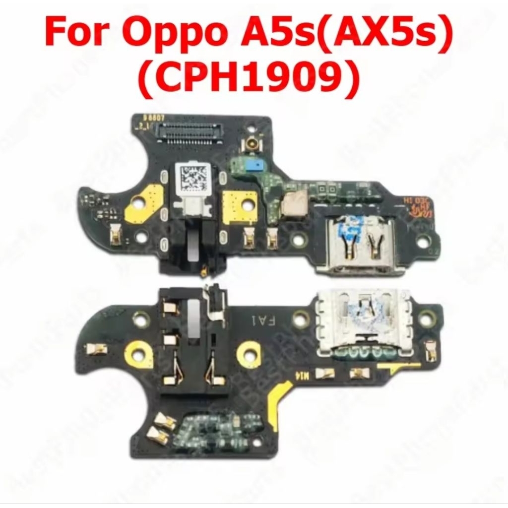 MEETOO Flexibel Charger + IC OPPO A12 / A5S / A11K CPH1909 ORIGINAL 1:1 + MIC Full Komponen Aisi - F