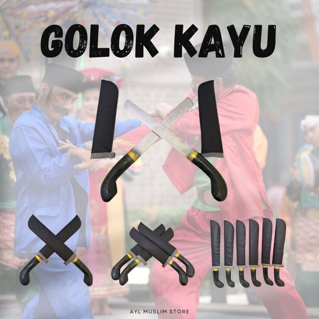 GolokGolokan Mainan Kayu Untuk Palang Pintu Betawi / Silat / IPSI Terlaris