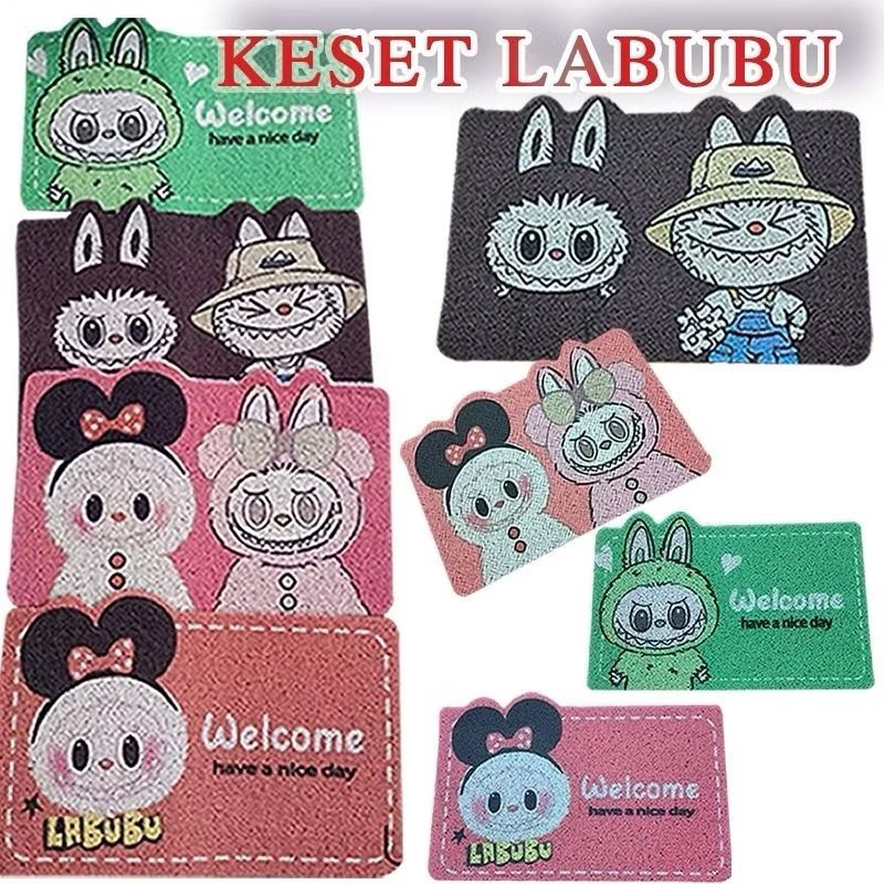 Suneojaya - Keset Kaki Karakter Labubu Bahan Premium Kualitas Import Ukuran Anti Slip