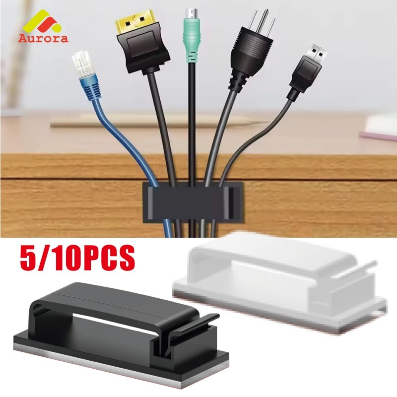 10PCS/Set Klip Kabel Tempel Penjepit Kabel Dinding Dengan Fitur Anti Lepas Cocok Untuk Organisir Kab