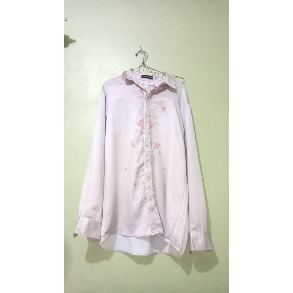 PRELOVED Kemeja soft pink Farah Button