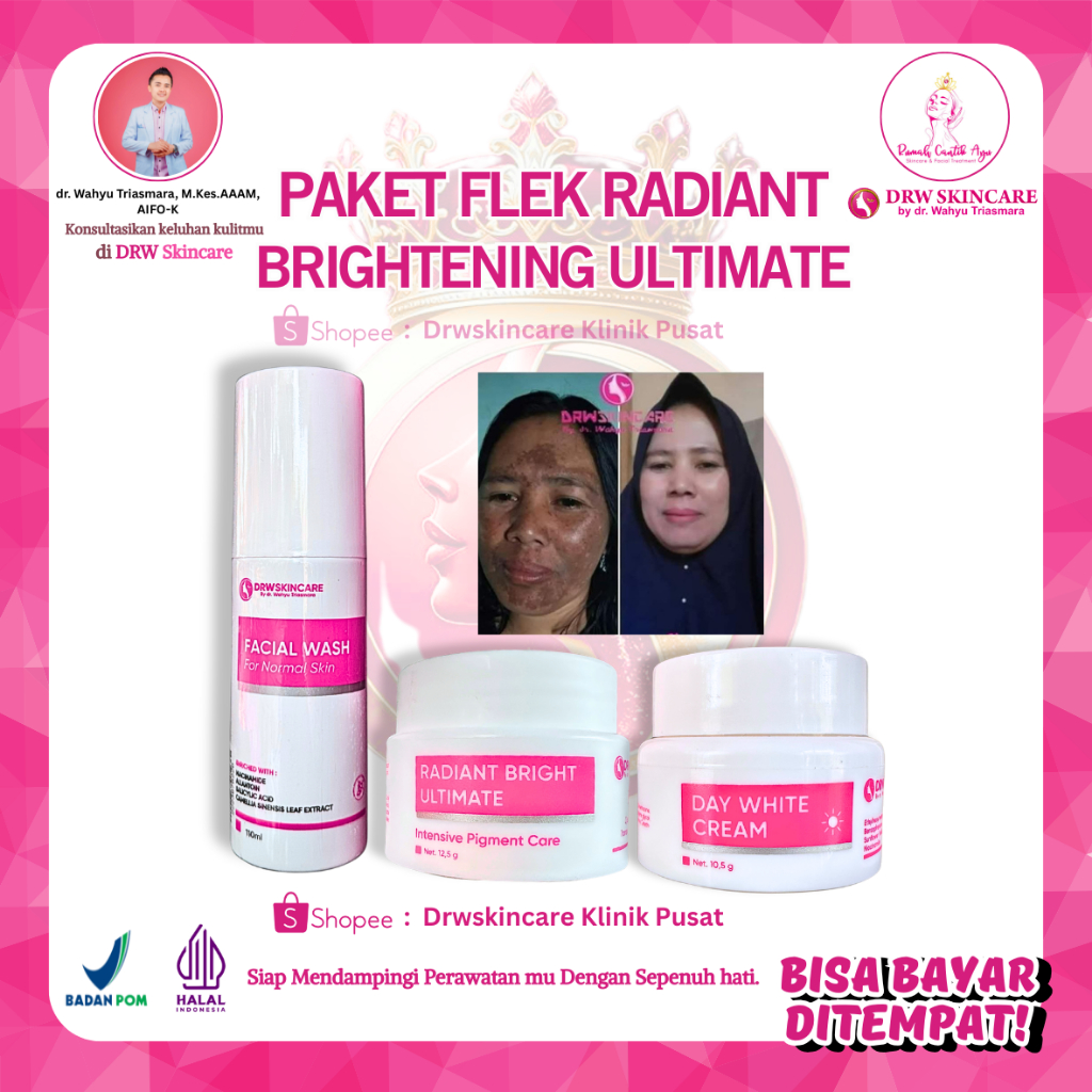 Drw Skincare Paket Radiant Brightening Ultimate Untuk Wajah Flek Berat Ringan ORI BPOM [C0D OK]