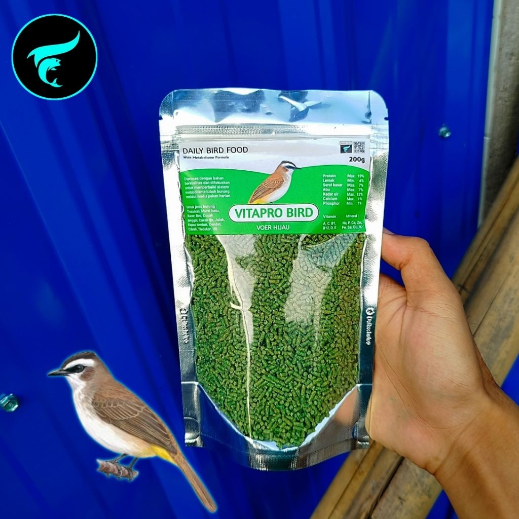 VITAPRO BIRD VOER HIJAU pakan burung kacer trucuk jalak murai