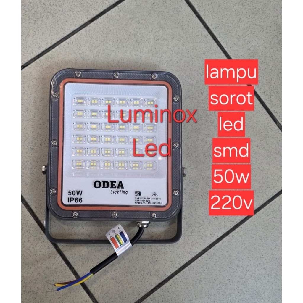 lampu tembak led odea 50watt 50w / sorot led 50w floodlight led 50w 220v