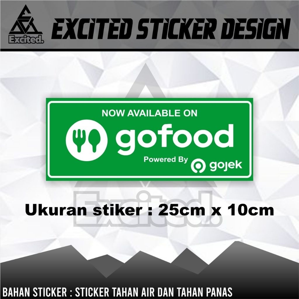 STIKER VINYL GOFOOD GRABFOOD