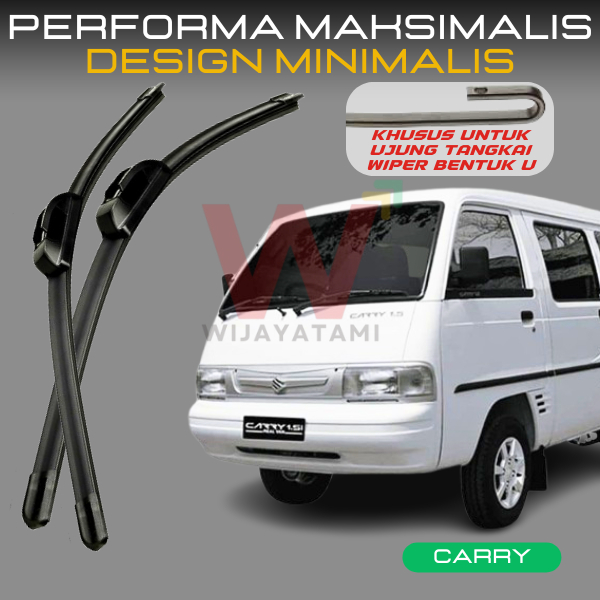 Wiper Carry Futura 1.5  Wiper Carry Pick Up Wiper Kaca Mobil Frameless 2 Pcs Anti Gores