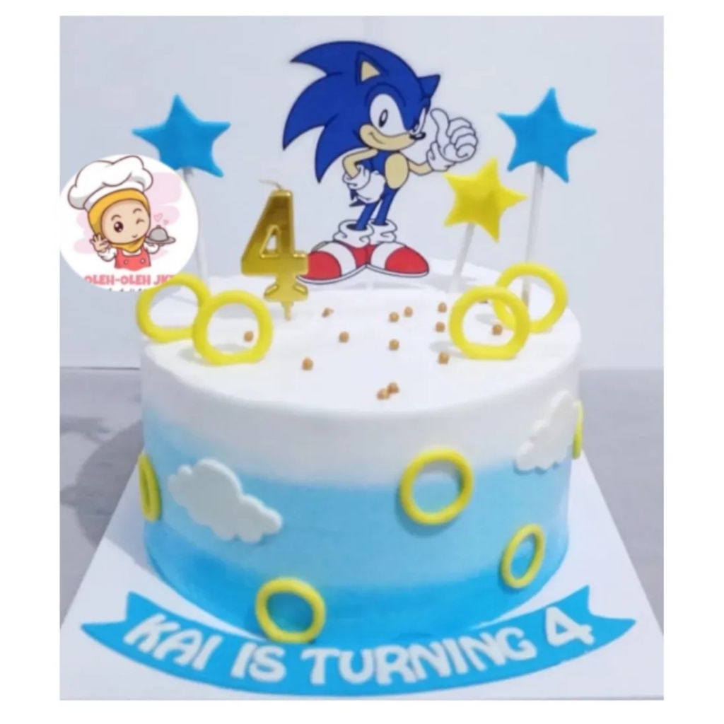 Kue ulang tahun Sonic / Kue ultah anak Laki-laki / Sonic Custom cake