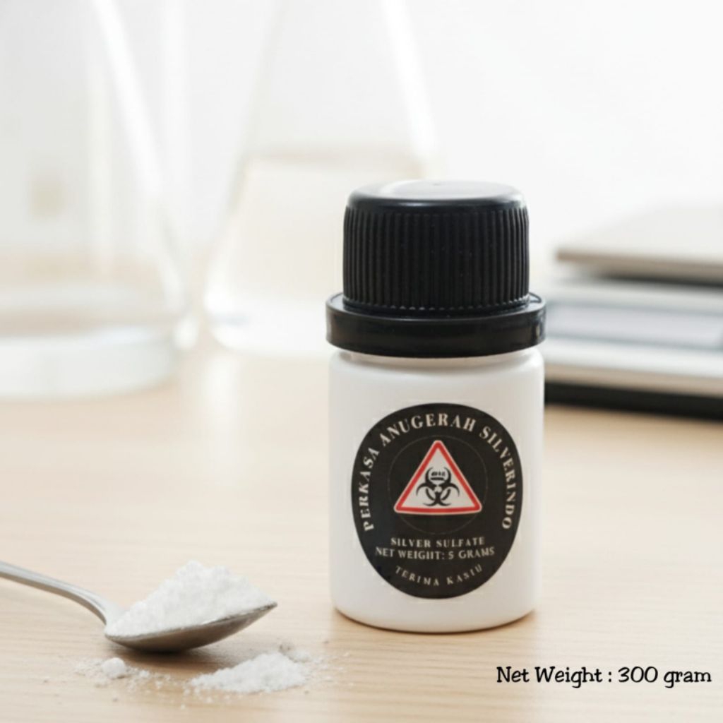 Silver Sulfate (Ag2SO4) / Perak Sulfat (Ag2SO4) Analis - 300gr - 99% Murni - Analisa Laboratorium