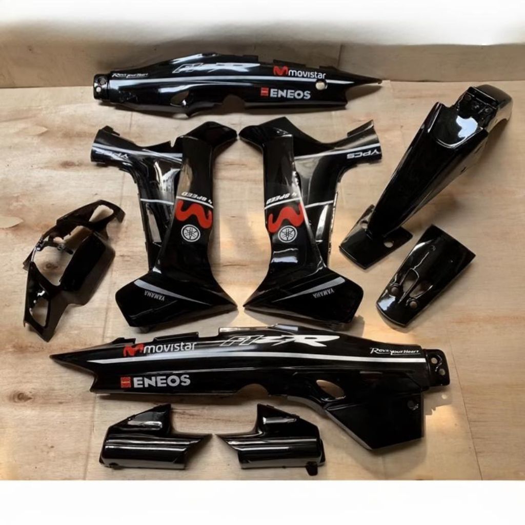 Fullset Body Halus Fizr Movistar Hitam Body Set Yamaha F1zr Movistar Hitam