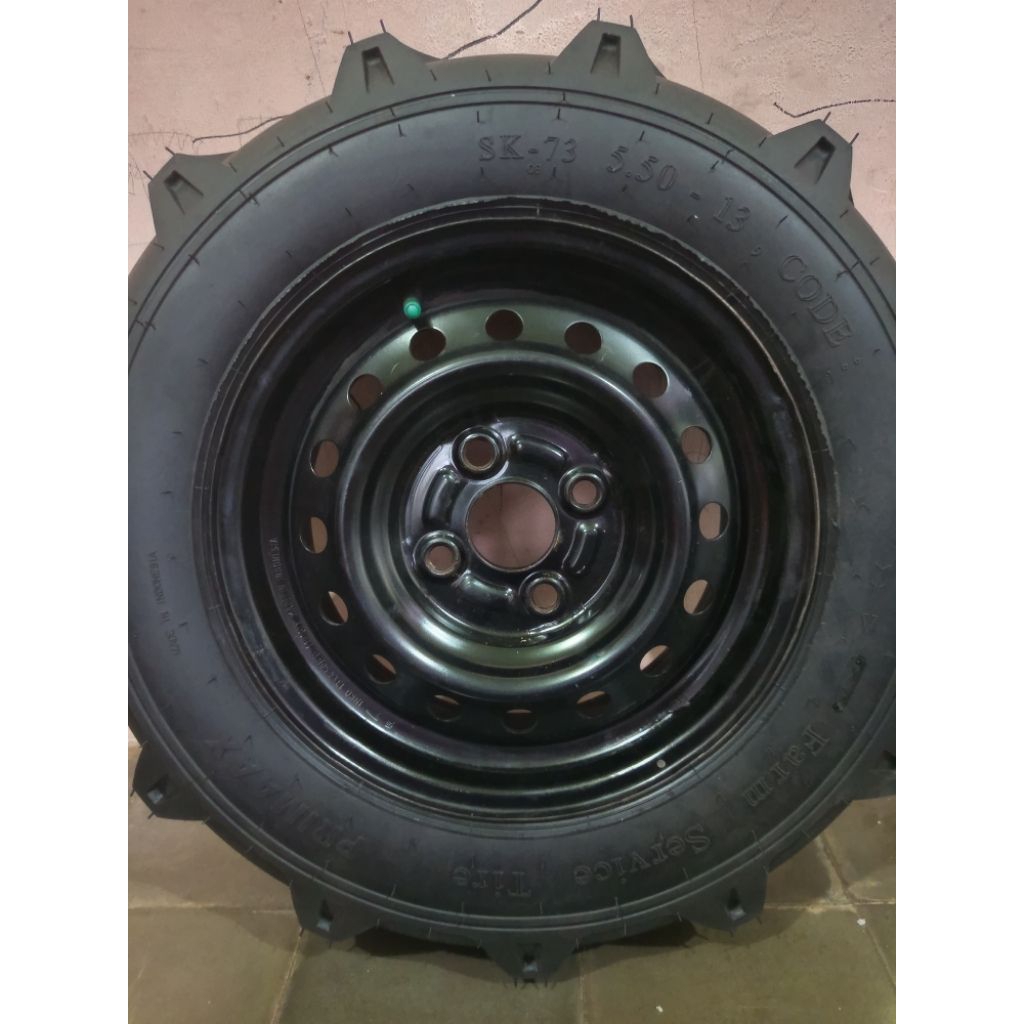 ORIGINAL PRIMAAX set ban traktor ring 13+ban dalam+velg pcd 100
