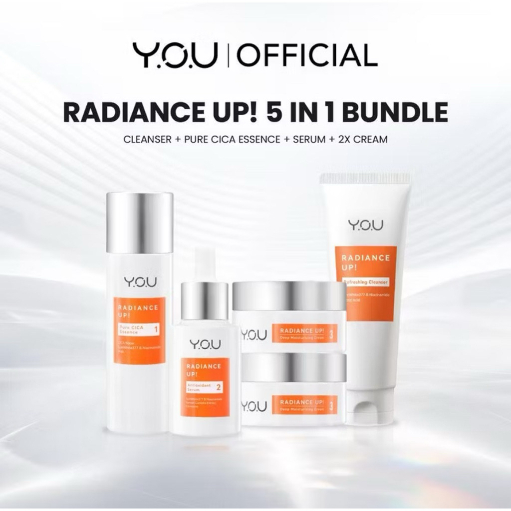 YOU RADIANCE UP! FULL SERIES ATASI BEKAS JERAWAT DAN DARK SPOT | FACEWASH | SERUM |TONER | MOISTURIZ