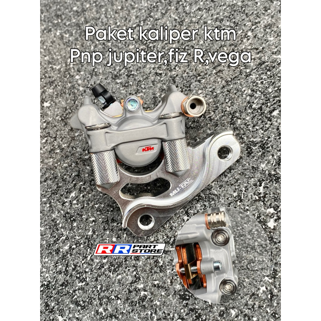 paket kaliper KTM FORMULA pnp jupiter fiz R vega set breket+baut stainles disk 260