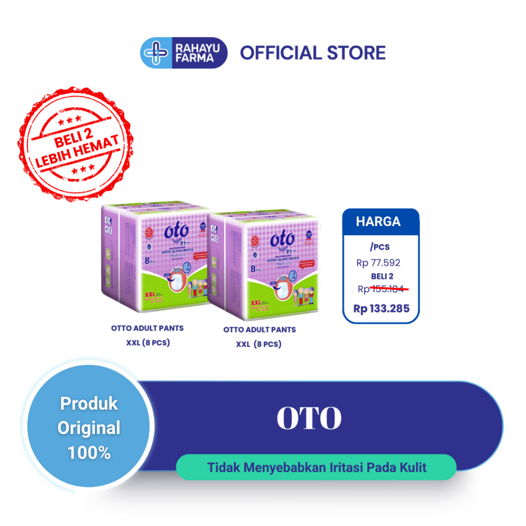 [BELI 2 LEBIH HEMAT] Oto Adult Pants Ukuran XXL Pampers Celana Dewasa Isi 8