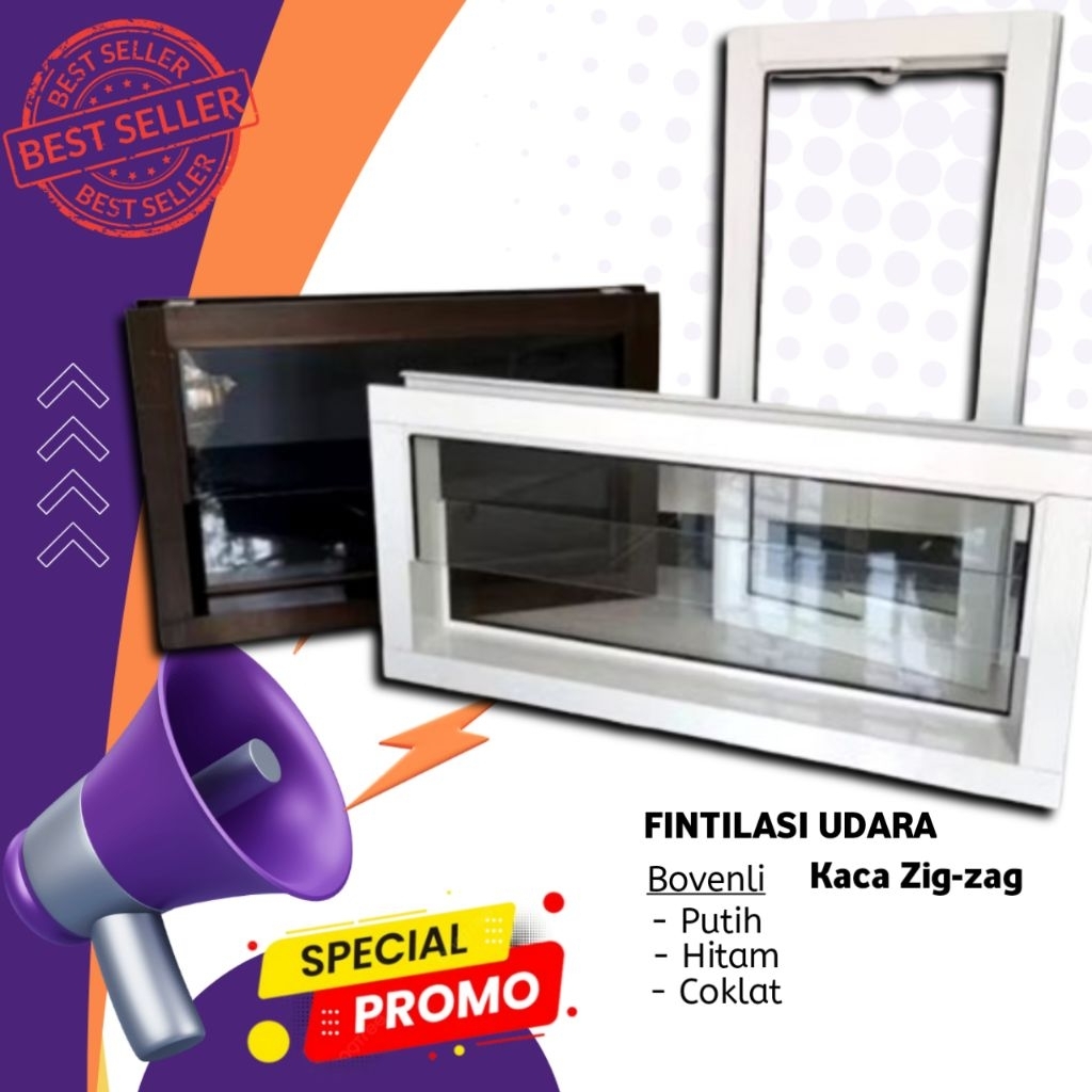 JENDELA BOVEN ZIG-ZAG, KACA MATI