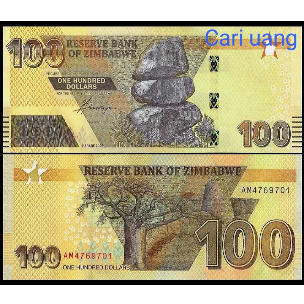 Zimbabwe 100 Dollar UNc-Original 100%