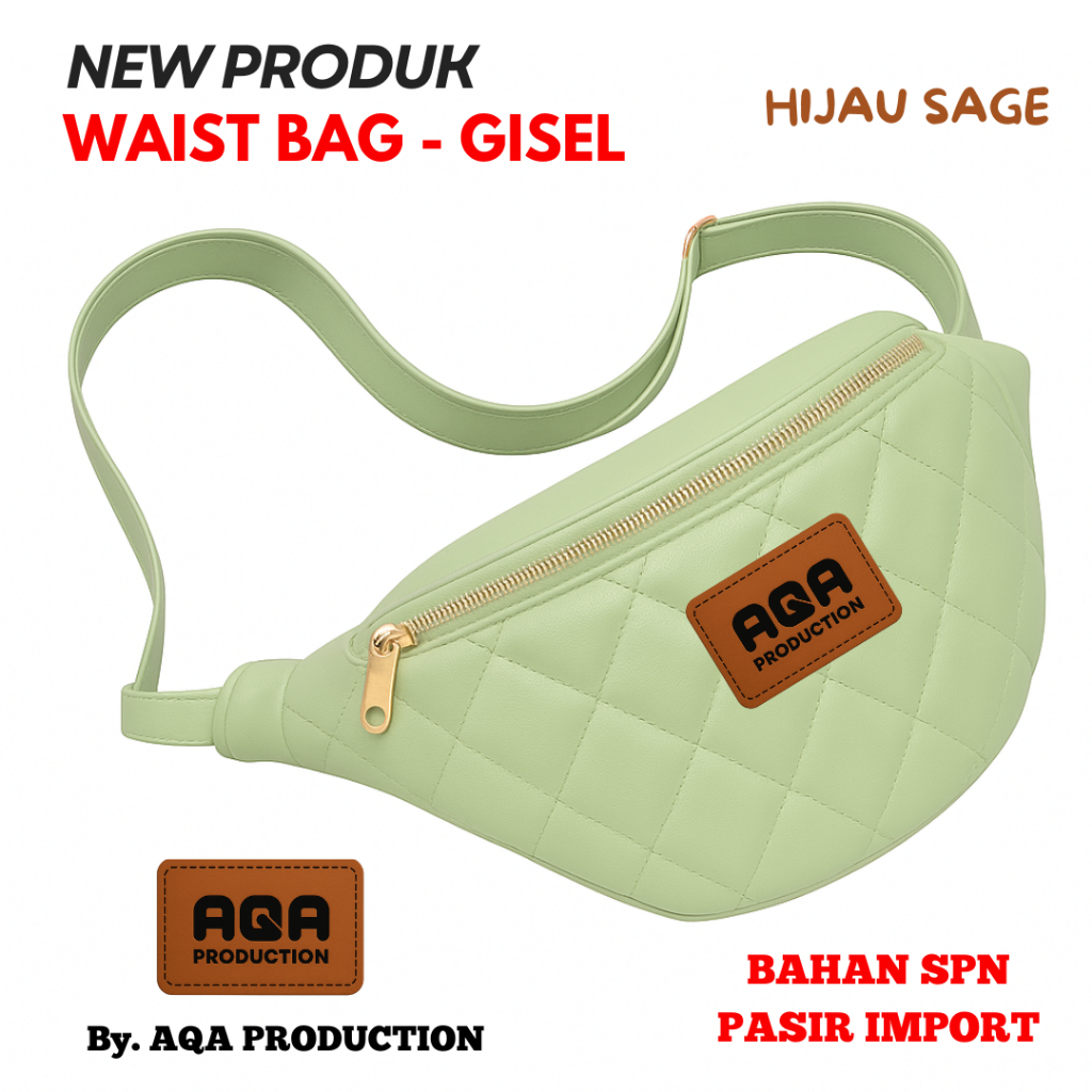 Waist Bag Gisel by AQA Production Tas Pinggang Wanita , Tas Import Wanita , Tas Wanita Serbaguna 2 R