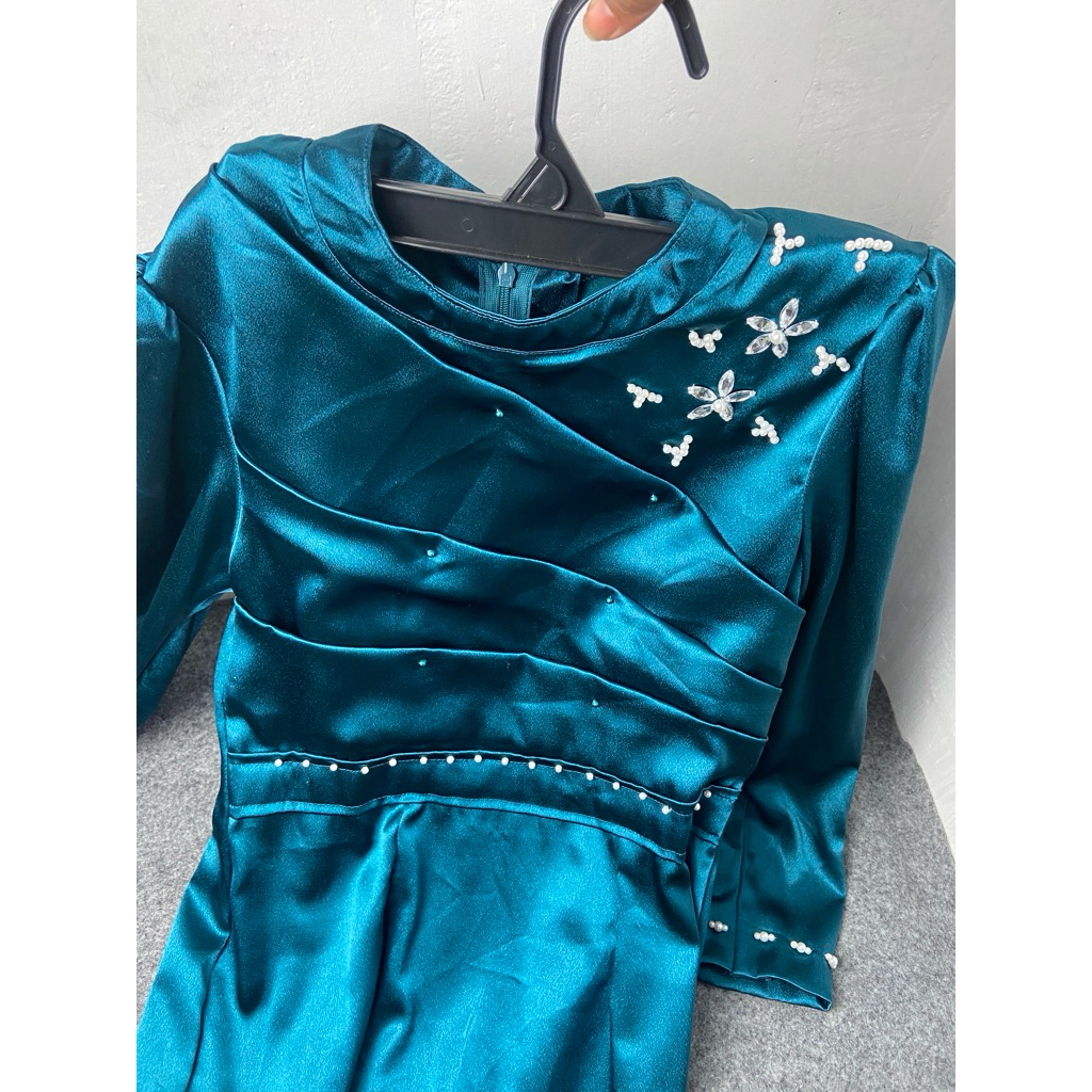 Baju Gamis Kondangan Satin Maxmara