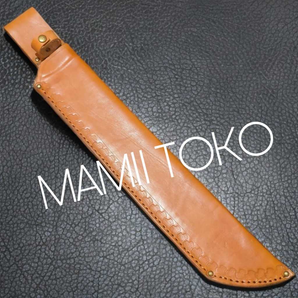 Sarung pisau golok kulit asli panjang 38 cm original