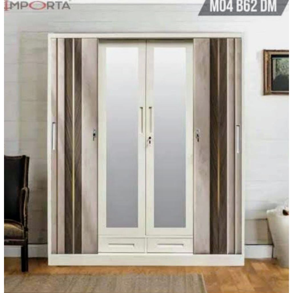LEMARI BESI SLIDING IMPORTA PINTU 4 | KHUSUS AREA JOGJA