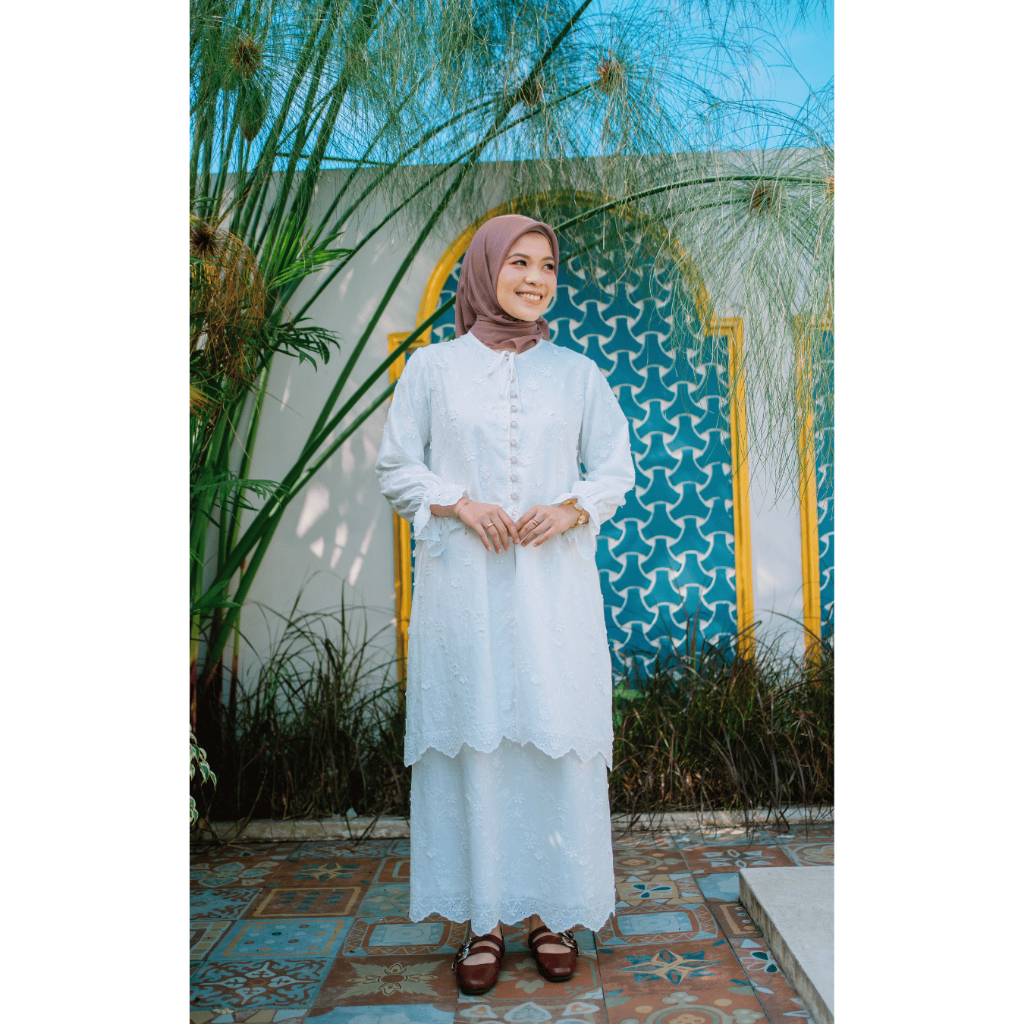 VIANDRA - Malaya One Set - Dress Set Katun Bordir Premium