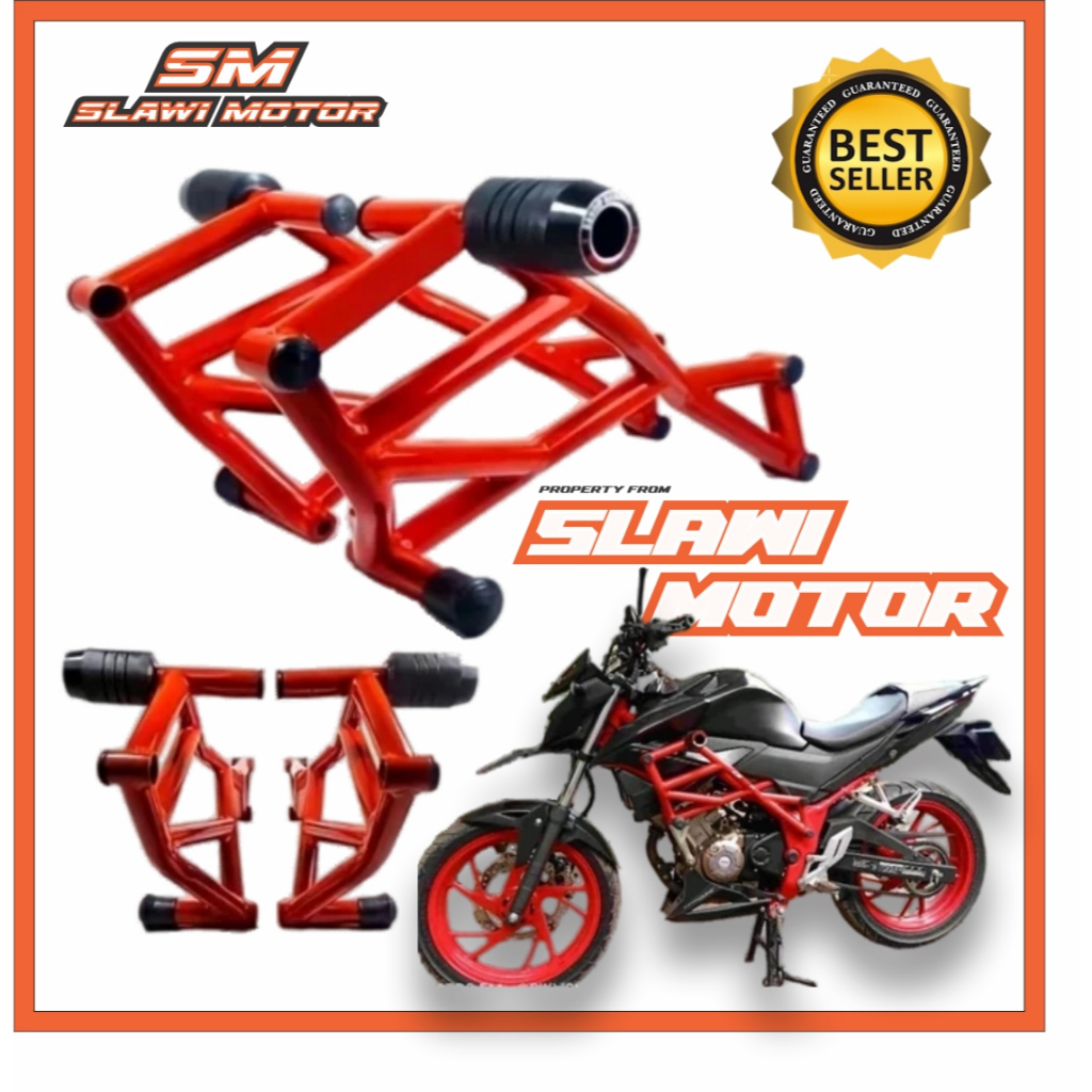 Tubular CB150R Crashbar New CB150R Old Plus Jalu Agna Slider Pengaman body Aksesoris Variasi